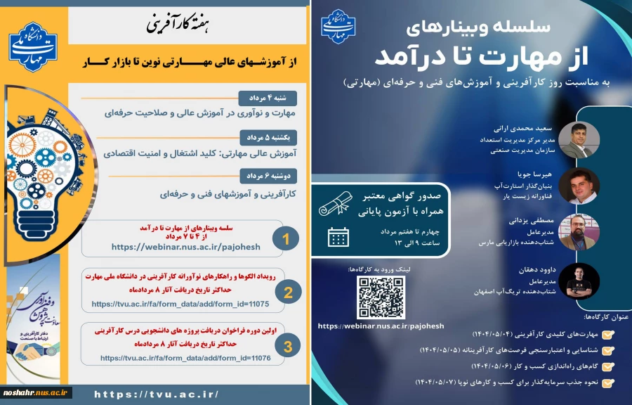 وبینارهای هفته کارافرینی 2
